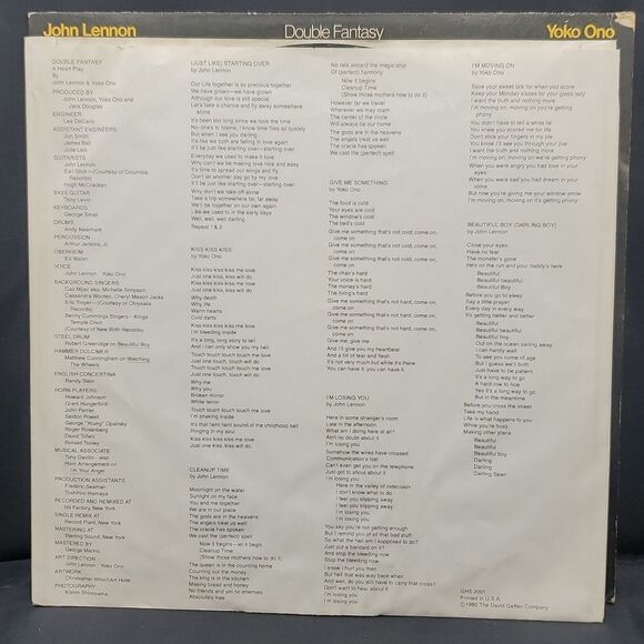 1980 John Lennon Yoko Ono Double Fantasy LP Record Album Vinyl - Picture 3 of 11